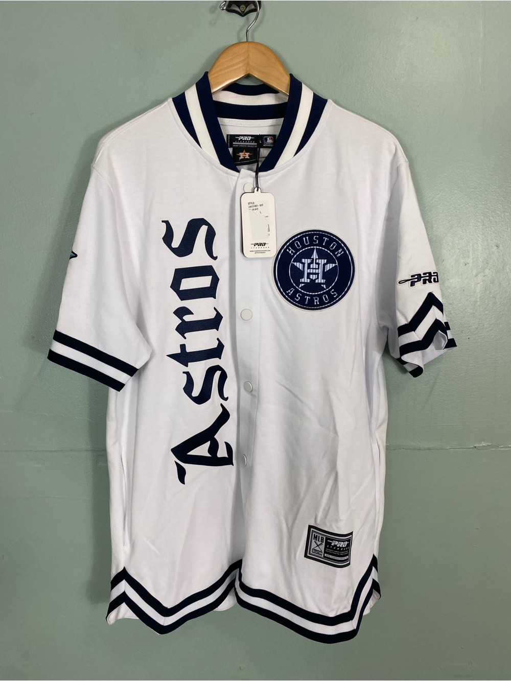 Standard Pro Houston Astros MLB Shirt Button Down Jersey Large